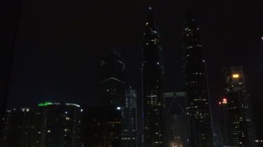 KUALA LUMPUR, MALAYSIA- OCTOBER 12, 2016 : Petronas twin towers in night Kuala Lumpur Malaysia