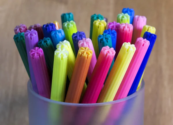 Color Felt Tip Pens Close Sunny Day — Stock Photo, Image