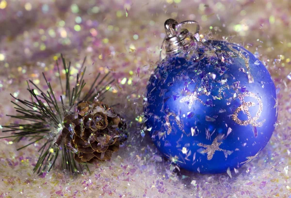 Tmavě Modrá Novoroční Bal — Stock fotografie