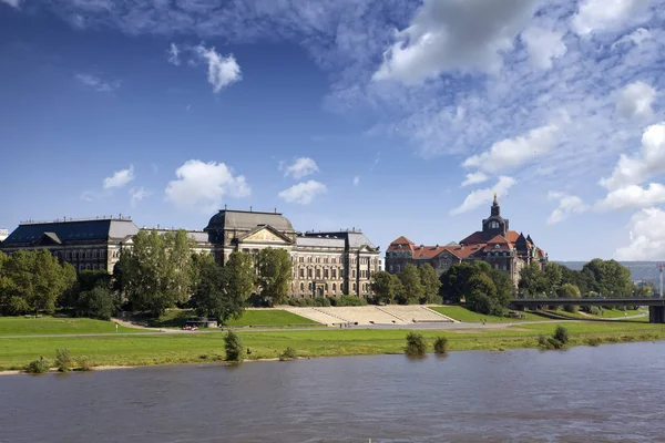 Dresden Blick Von Einer Brühler Terrasse Balkon Von Europa Auf — Stockfoto