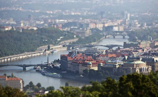 布拉格 旧城市和伏尔塔瓦河路堤 捷克共和国 — 图库照片