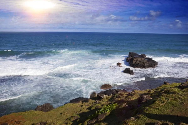 Grandi Onde Sul Promontorio Gris Gris Sud Mauritius — Foto Stock