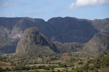 Vinales vadi panorama görüş. Küba