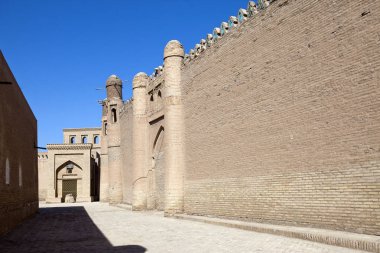 Özbekistan. Khiva. Antik şehir duvarı.
