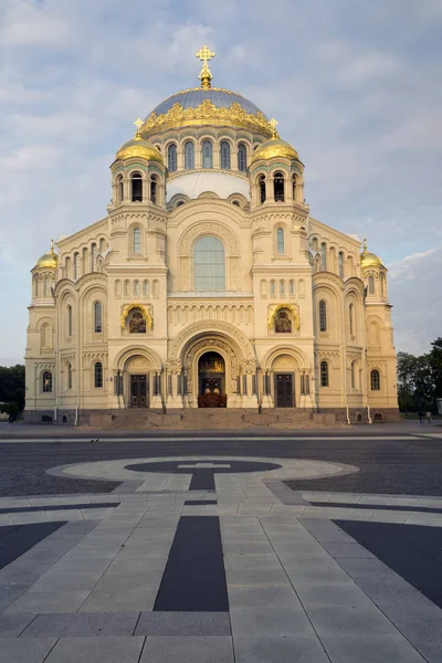 Catedral Naval Ortodoxa São Nicolau Kronshtadt Saint Petersburg Rússia — Fotografia de Stock