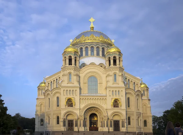Catedral Naval Ortodoxa São Nicolau Kronshtadt Saint Petersburg Rússia — Fotografia de Stock