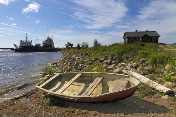 Vieux Bateau Bois Sur Bord Mer Les Vieux Navires Dans — Photo