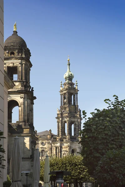 Dresden Cathedral Den Heliga Treenigheten Eller Hofkirche — Stockfoto
