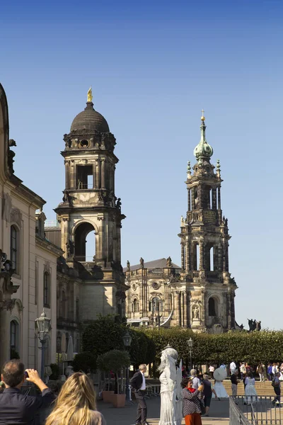 Dresden Deutschland September Spaziergang Durch Die Altstadtmitte Der Nähe Der — Stockfoto