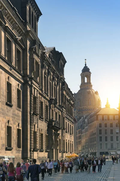 Dresden Deutschland September Spaziergänge Durch Die Altstadtmitte — Stockfoto