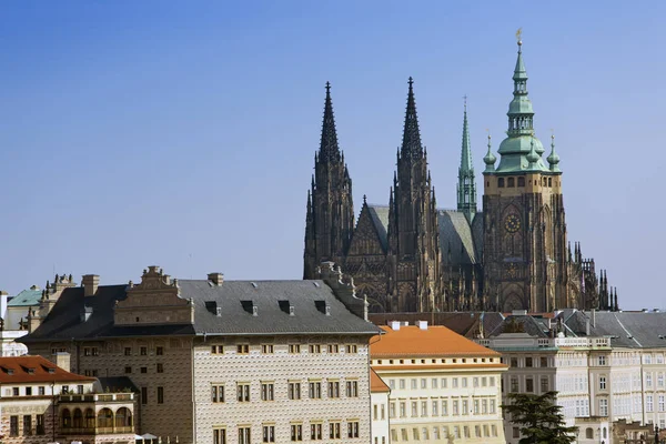 Praga Vista Cidade Velha Catedral São Vito — Fotografia de Stock