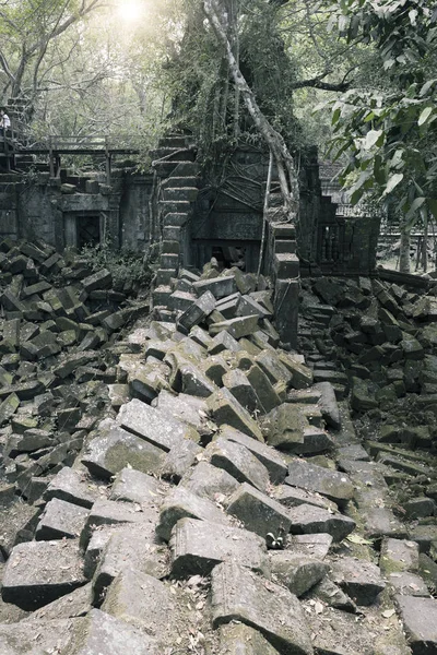 Ker 複雑なシェムリ アップ カンボジアのベンメリア寺院の遺跡 — ストック写真