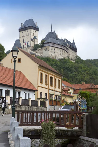 Karlštejn Září Středověký Hrad Karlštejn Čechy Česká Republika — Stock fotografie