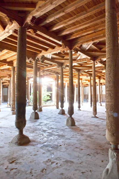 Juma Masjid Jahrhundert Die Freitagsmoschee Mit Holzsäulen Der Khivan Festung — Stockfoto