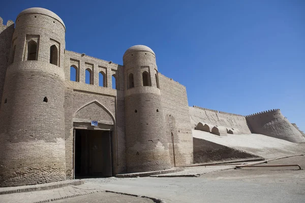 Porte Entrée Dans Ancien Mur Ville Ouzbékistan Khiva — Photo