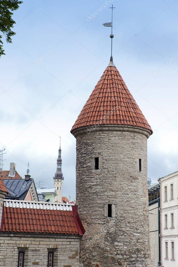 Old City. Tallinn, Estonia the entrance from the Viru Gate.