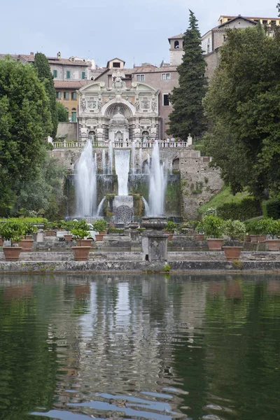 Fontana Giardino Villa Este Xvi Secolo Tivoli Italia Patrimonio Mondiale — Foto Stock