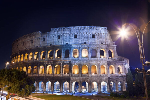 Italy. Rome. The night Collosseo