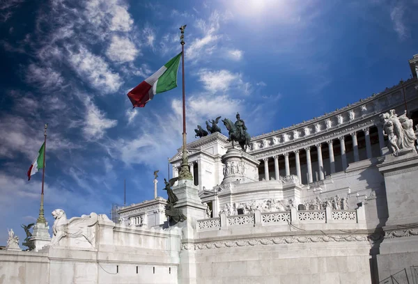 Itália Roma Vitoriano Monumento Honra Primeiro Rei Itália Incorporada Victor — Fotografia de Stock