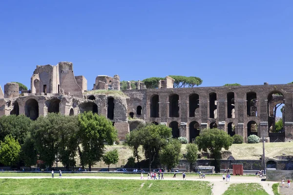 Circus Maximus Ruiny Patrová Hill Řím Itálie — Stock fotografie