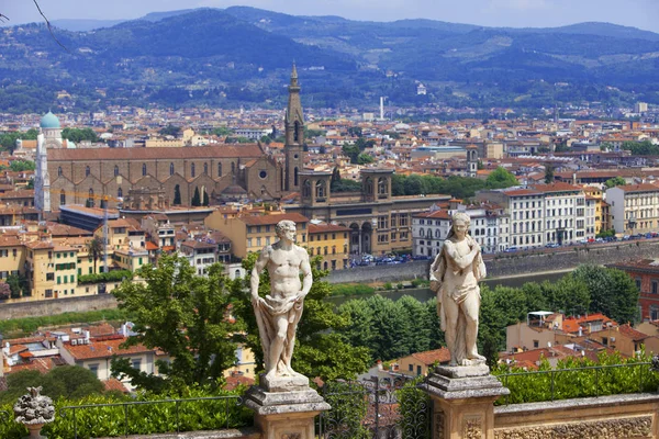 意大利 佛罗伦萨 城市的顶部的视图 — 图库照片