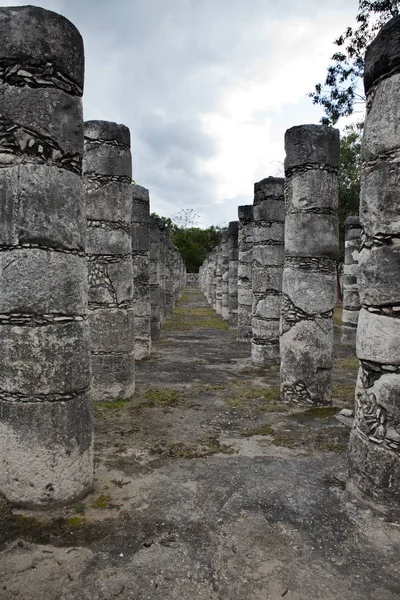 1000 Pillars Complex Chichen Itza Site Yucatan Mexico — Stock Photo, Image