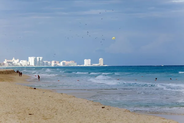 Costa Mar Cidade Distância — Fotografia de Stock