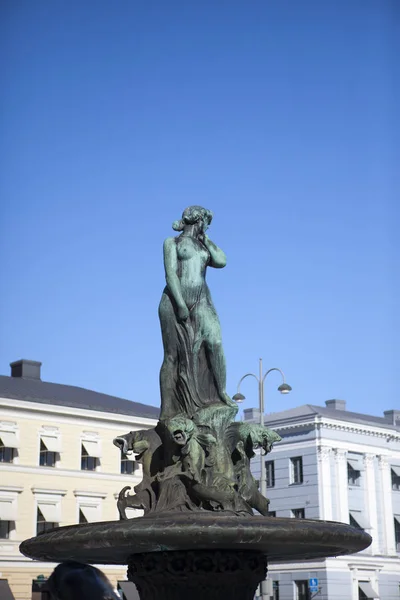 Havis Amanda Fountain Helsínquia Finlândia — Fotografia de Stock