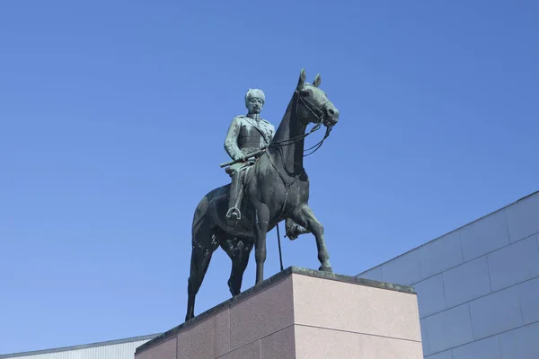 Гельсінкі Фінляндія Березня 2013 Кінна Статуя Маршала Маннергейма 1867 1951 — стокове фото