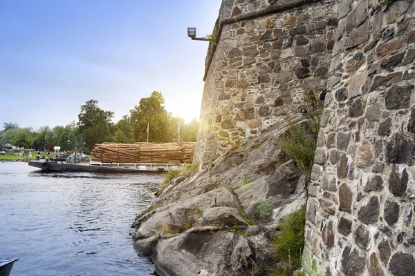 Olavinlinna Olofsborg Středověký Hrad Století Savonlinna Finsko — Stock fotografie