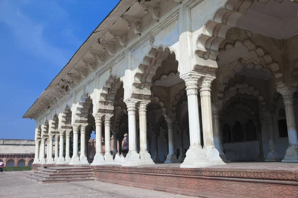 Kırmızı Kale Beyaz Sarayda Agra Hindistan — Stok fotoğraf