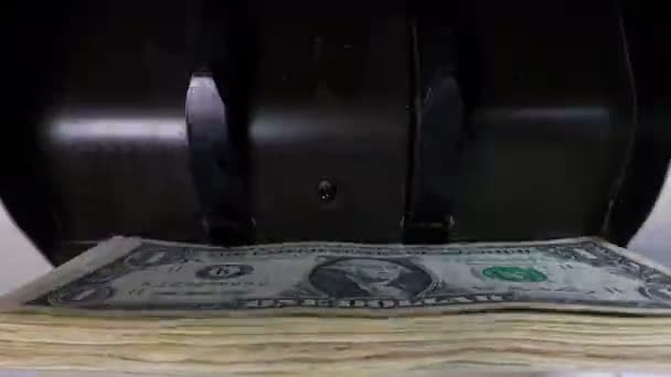 Machine Comptage Monnaie Électronique Compte Compte Les Billets 100 Dollars — Video