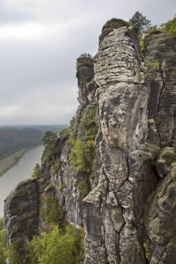 Bastei kaya oluşumu Sakson İsviçre Ulusal Parkı, Almanya