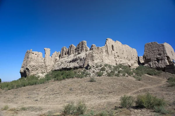 Ruines Forteresse Kyzylkala Ville Rouge Établissement Commercial Sur Route Soie — Photo