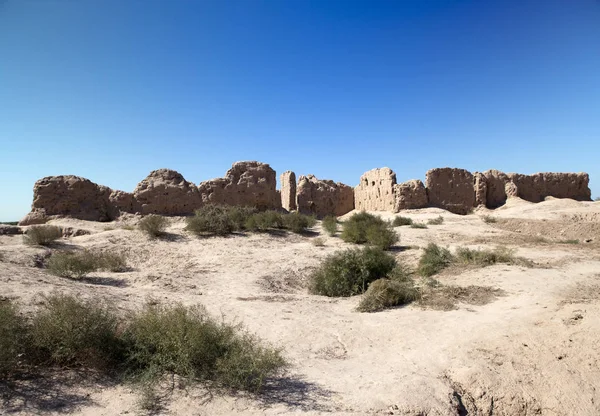 Ruinas Fortaleza Kyzylkala Ciudad Roja Asentamiento Comercial Ruta Seda Siglo — Foto de Stock