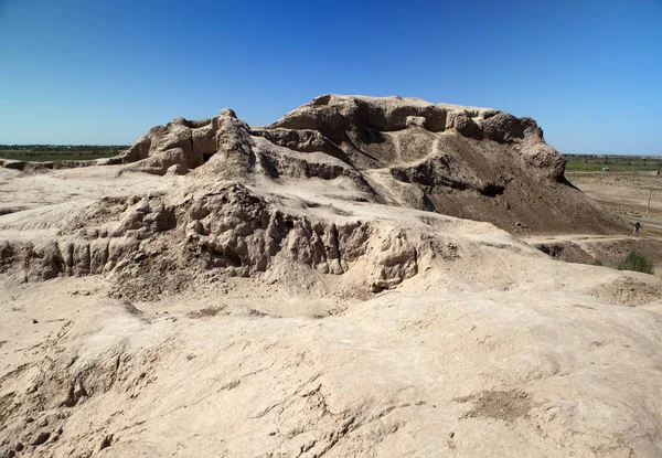 Antik Yerleşimin Toprak Kala Kil Fortres — Stok fotoğraf