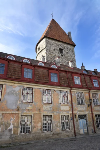 Casas Antiguas Las Calles Ciudad Vieja Tallin Países Bajos — Foto de Stock