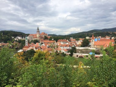 Cesky Krumlov. Çek Cumhuriyeti. Şehrin Panoraması