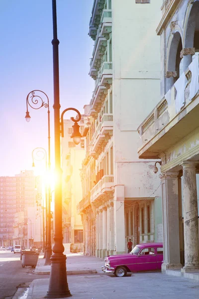 Знаменита Туристична Вулиця Малкон Гавані Куба — стокове фото