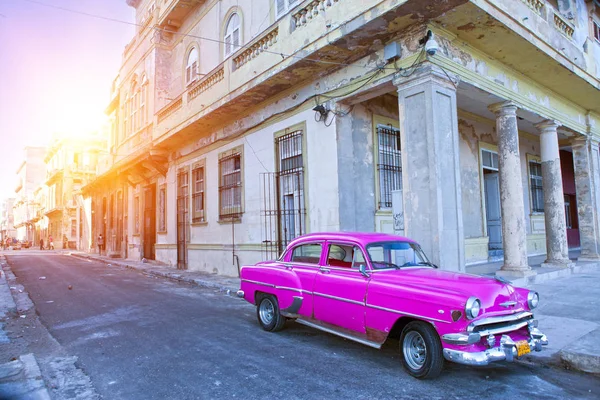 Havana Cuba Gennaio 2013 Vecchia Auto Retrò Strada Avana Vecchia — Foto Stock