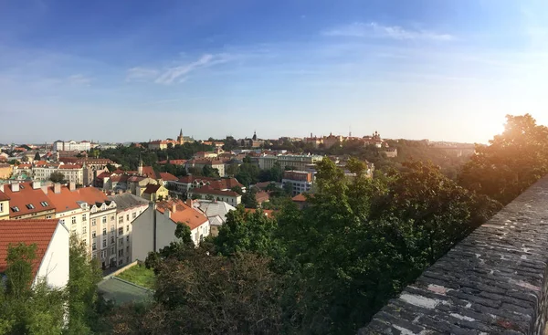Eski City Prague Çek Cumhuriyeti Üzerinde Gözlem Güverteden Görüntülemek — Stok fotoğraf