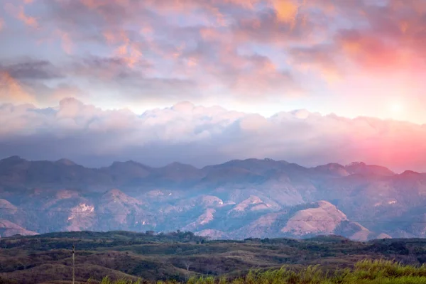 Bright Sunset Mountainous Terrain Cuba — Stock Photo, Image