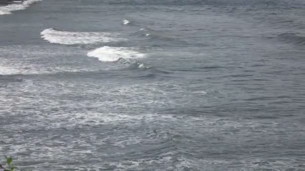 Les vagues de la mer roulent sur la côte pierreuse, Bali, Indonésie — Video