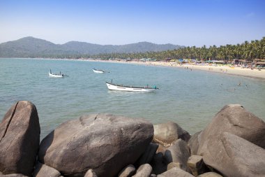 tropikal plaj Palolem, Goa, Hindistan