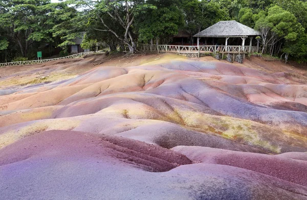 Most Famous Tourist Place Mauritius Earth Seven Colors — Stock Photo, Image