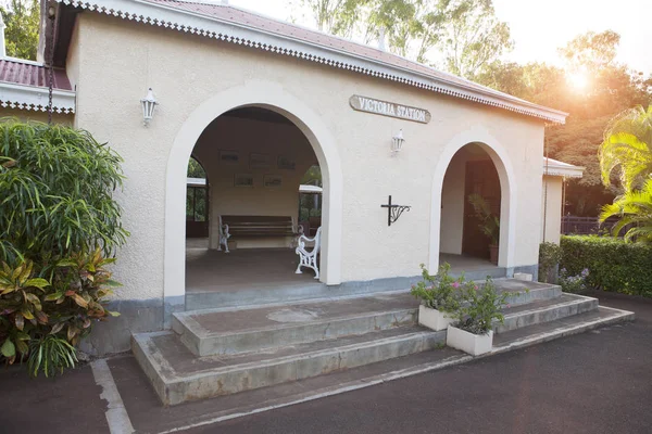 Mauritius Aprile 2012 Antica Stazione Ferroviaria Stilizzata Parco Mauritius — Foto Stock