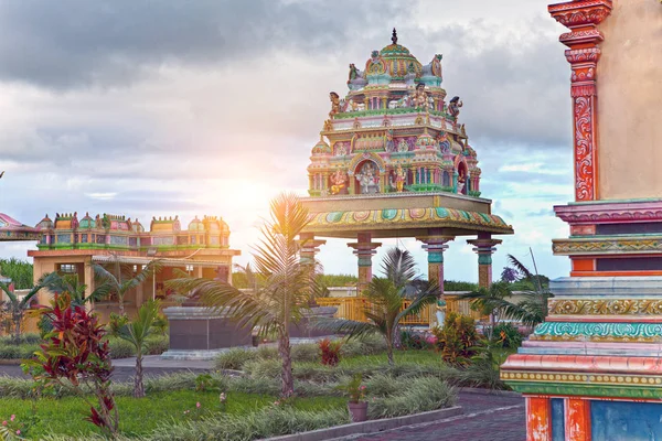 Mauritius Hindu Temple City Landscape Sunny Day — Stock Photo, Image