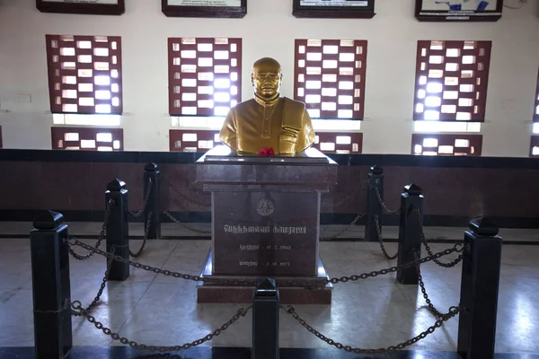 Inde Février 2014 Monument Doré Kamarajar Kamarajar Mani Mantapa Monument — Photo