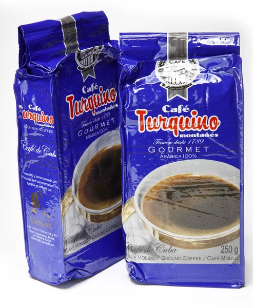 Saint Petersburg Russia February 2013 Several Pack Coffee Produced Cuba — Stock Photo, Image