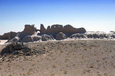 Özbekistan'da Kızılkum çölünde kale antik Khorezm kalıntıları